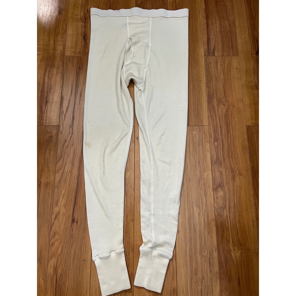 VTG Damart Thermolactyl Mens Thermal Long Johns Made in England Size M Cream